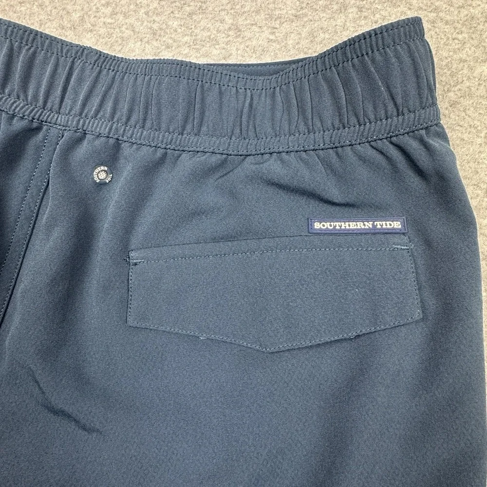 Southern Tide Stargaze Swim Shorts Men's Large Blue Lined Bathing Suit Beach EUC